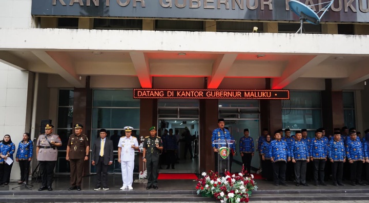 Pemuda Pemudi Bergerak Indonesia Bersatu, Dankodaeral IX Ambon Hadiri Upacara Peringatan Hari Sumpah Pemuda Ke-97 Provinsi Maluku